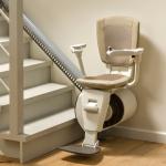 Seat lift white leather cover