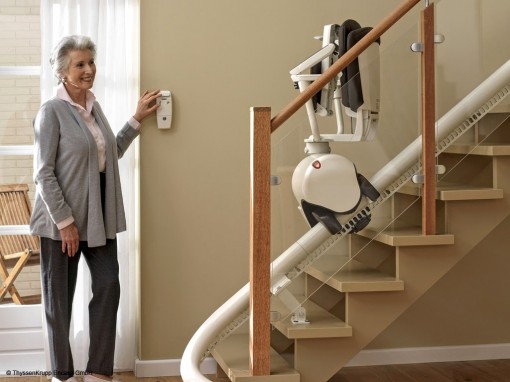 Stairlift in a private house