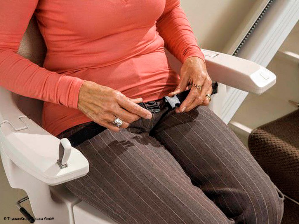 Stairlift safety belt