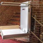 Stair lift for wheelchair in restaurant