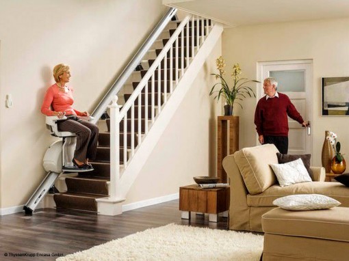 Stairlift in a single-family home