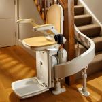 Modern Acorn curved stair lift