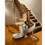 Acorn stairlift on curved staircase