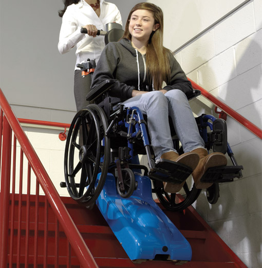 Mobile Treppenraupe für Rollstuhlfahrer