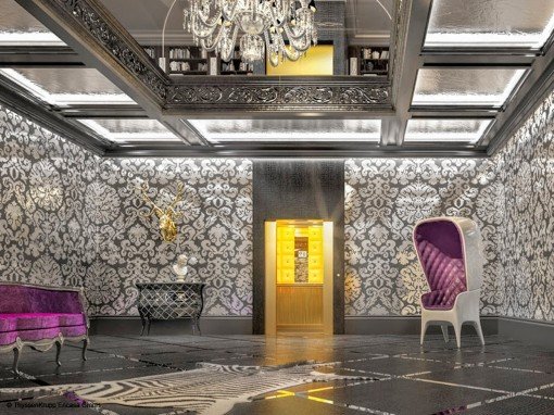 Aufzug mit Holzverkleidung | Bilder und Fotos